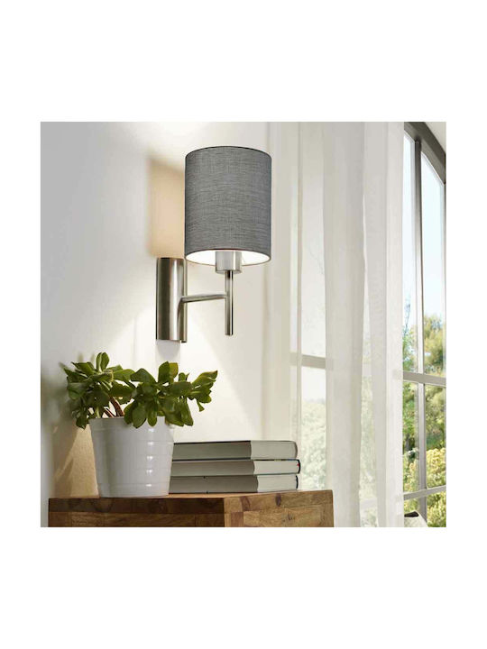 Eglo Pasteri Classic Wall Lamp with Socket E27 Silver Width 19.5cm