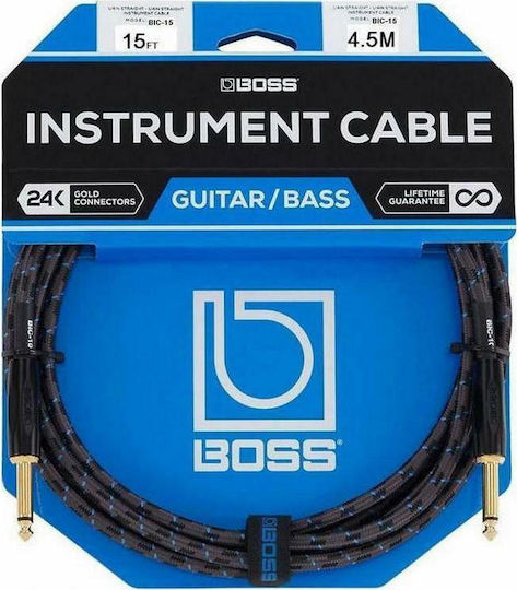 Boss Cable 6.3mm male - 6.3mm male 4.5m (BIC-15)