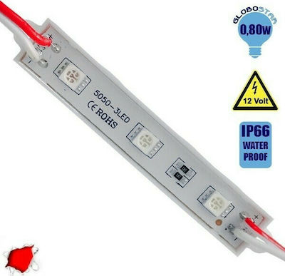 GloboStar LED Modul 12V 0.8W Rot 20Stück 65002