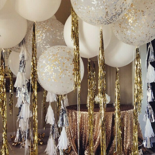 PartyDeco Curtain for Party in Silver Colour 90cm