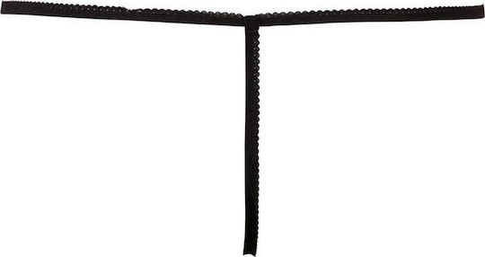 Mandy Mystery Crotchless String Femei Sexy Șir de caractere cu decupaje Black
