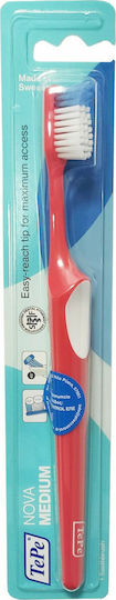 TePe Nova Toothbrush Medium Red-White