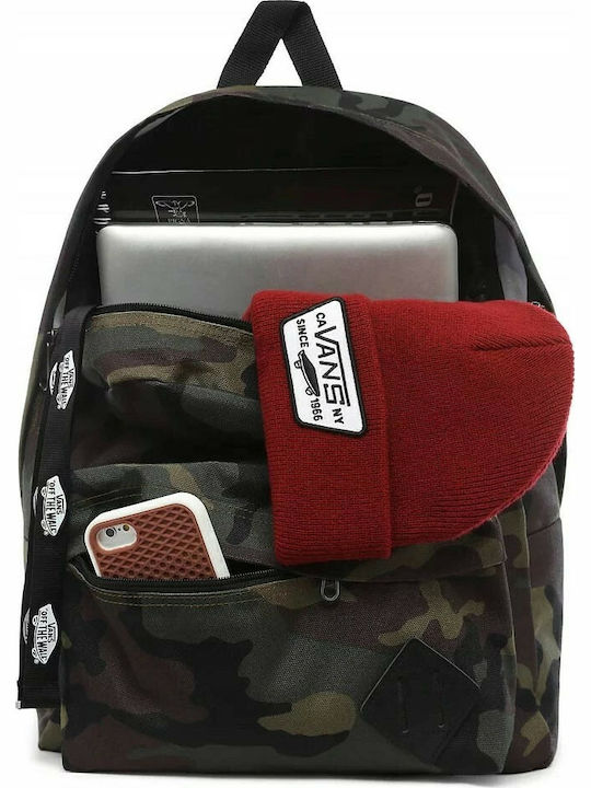 Vans Old Skool III Backpack Classic Camo School Bag Backpack Junior High-High School in Khaki color 22lt