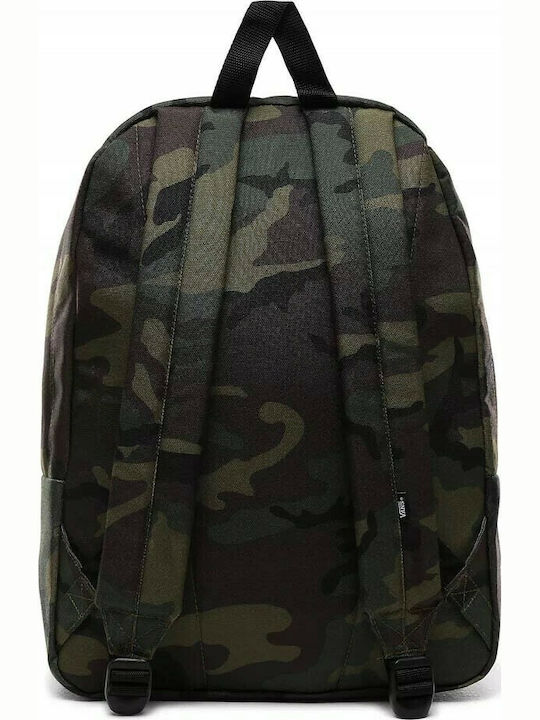 Vans Old Skool III Backpack Classic Camo School Bag Backpack Junior High-High School Khaki with Water Bottle Holder 22Liters