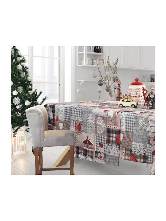 Das Home Christmas Fabric Tablecloth Ornament L180xW140cm