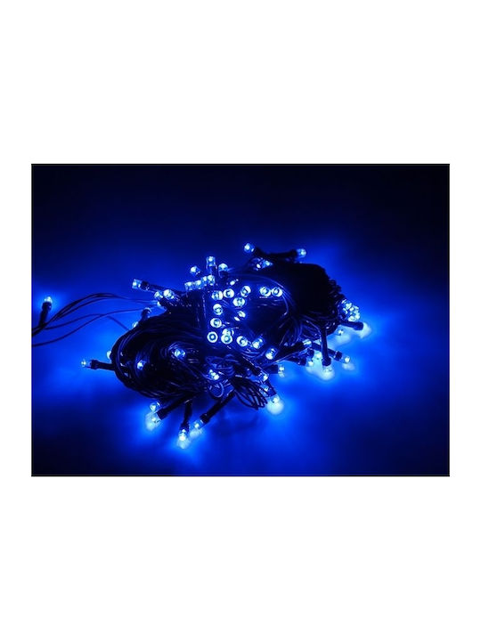 Programmable Christmas LED Light Blue 11.95m Eurolamp