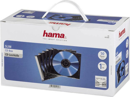 HAMA CD Box Black 50pcs 51269