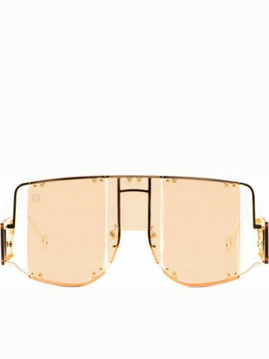 Olympus Sunglasses Persefone Women's Sunglasses with Gold Metal Frame and Pink Lens 01-031