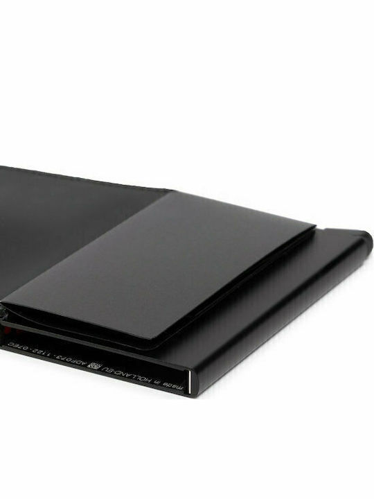 Slimwallet Matte Leather Men's Wallet Cards Black