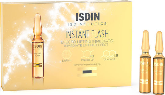 Isdin Isdinceutics Instant Flash Moisturizing & Anti-aging Serum Face with Peptides & Hyaluronic Acid for Firming & Revitalization 5x2ml