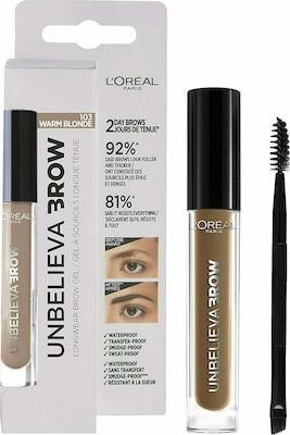 L'Oreal Paris Unbelieva Waterproof Eyebrow Gel 103 Warm Blonde