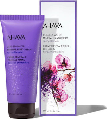 Ahava DeadSea Water Mineral Spring Blossom Crema de mâini hidratantă cu parfum de flori de primăvară 100ml