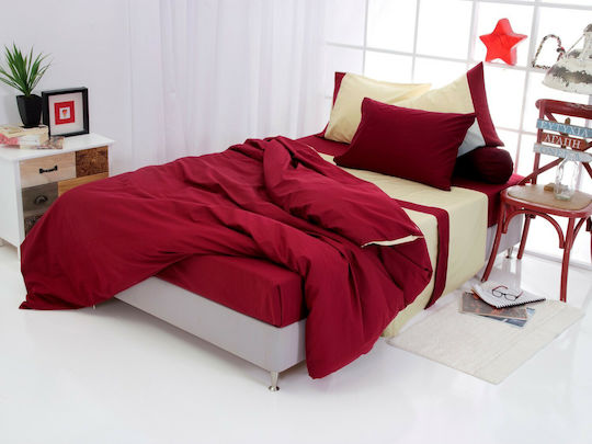 SB Home Плик за Завивка Памучен Единичен 170x240 Simi Бордо