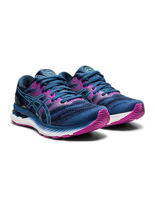 Gel-Nimbus 23 Damen Sportschuhe Laufen Grand Shark / Digital Aqua