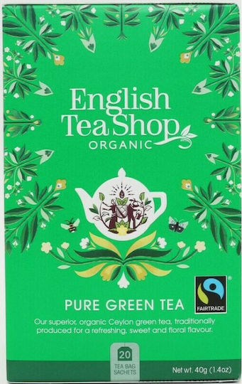 English Tea Shop Organic Green Tea Pure 20 Bags 40gr