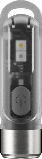 NiteCore Rechargeable Keychain Flashlight LED UV IP66 with Maximum Brightness 300lm Tiki Gitd Glow in The Dark Green Silver