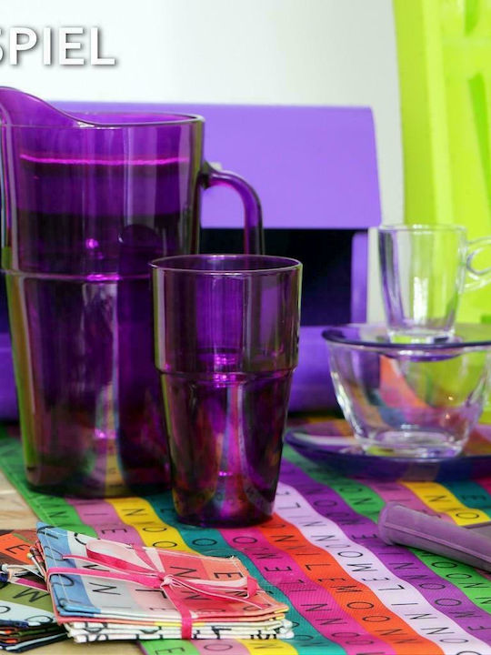 Espiel Set Tassen Cappuccino Glas Purple 300ml 6Stück