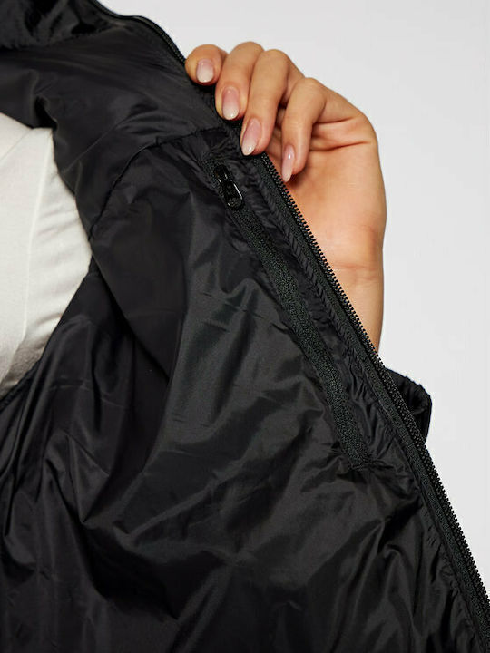 Diablo Women's for Hiking Short Puffer Jacket for Winter with Hood Black