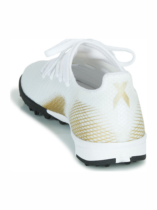 X Ghosted.3 Turf Kids Soccer Cleats Cloud White / Met.gold Melange / Core Black