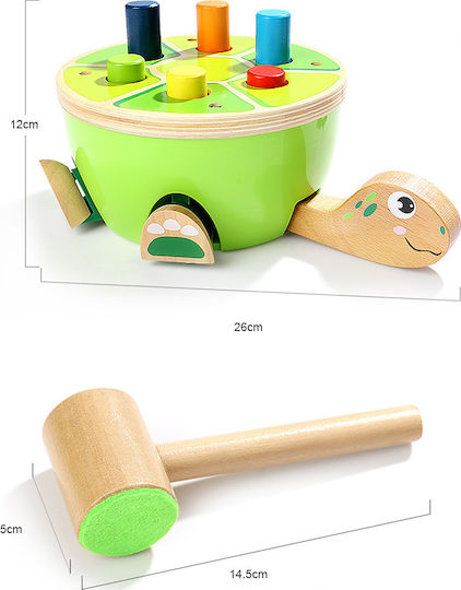 Top Bright Jucărie cu Ciocan Turtle Pounding Bench din Lemn pentru 18++ Luni