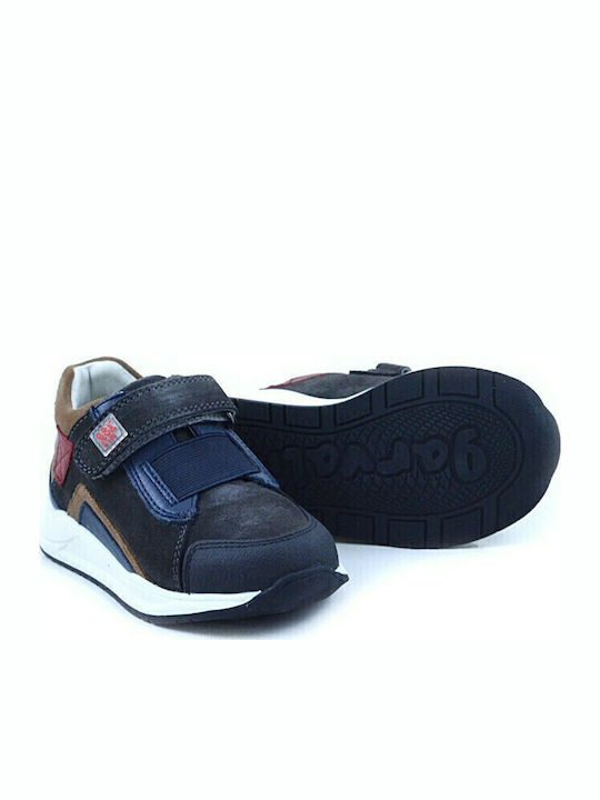 Παιδικά Sneakers High Ανατομικά με Σκρατς Γκρι
