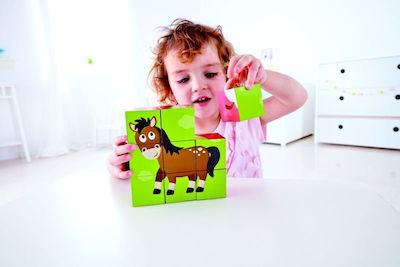 Wooden Kids Puzzle Farm Animal for 2++ Years 9pcs Hape