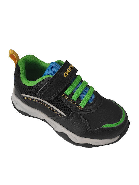 Geox Calco Kids Sneakers Anatomic with Scratch Black