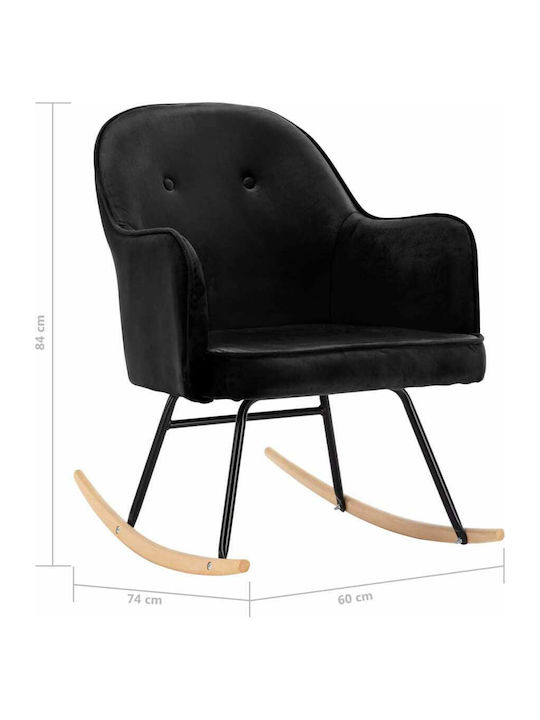 Rocking Armchair Black 60x84x79cm