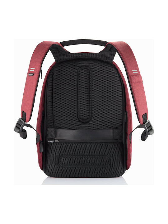 XD Design Fabric Backpack Antitheft with USB Port Burgundy 18lt