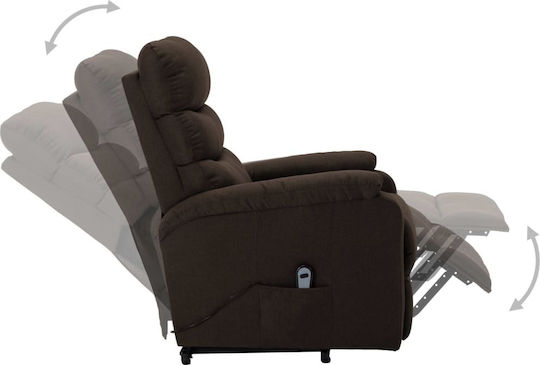 Relaxsessel mit Fußhocker Dark Brown 74x90.5x100cm
