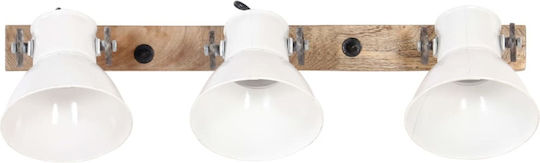 vidaXL Classic Lamp Wall with Socket E27 White 65x25cm