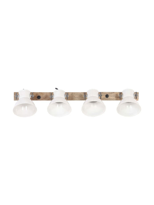 vidaXL Industrial Wall Lamp with E27 Socket White 90x25cm
