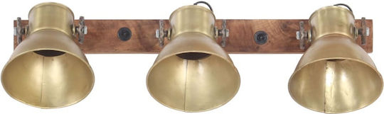 vidaXL Industrial Wall Lamp with E27 Bronze 65x25cm