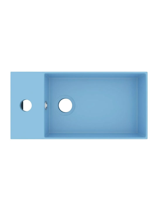vidaXL Countertop Sink Ceramic 48x25x15cm Light Blue