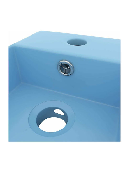 vidaXL Countertop Sink Ceramic 48x25x15cm Light Blue