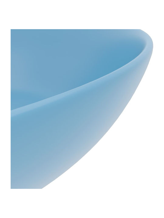 vidaXL Countertop Sink Ceramic 28x28x10cm Light Blue