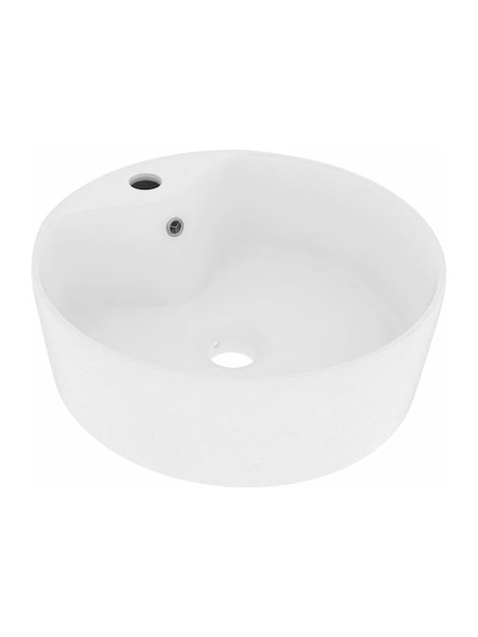 vidaXL Countertop Sink Ceramică 36x36cm White