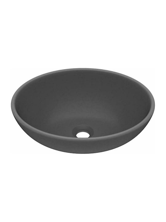 vidaXL Vessel Sink Ceramic 40x33x13.5cm Gray