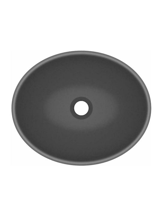 vidaXL Aufgesetztes Waschbecken Keramik 40x33x13.5cm Gray