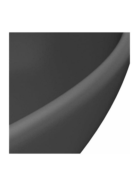 vidaXL Aufgesetztes Waschbecken Keramik 40x33x13.5cm Gray