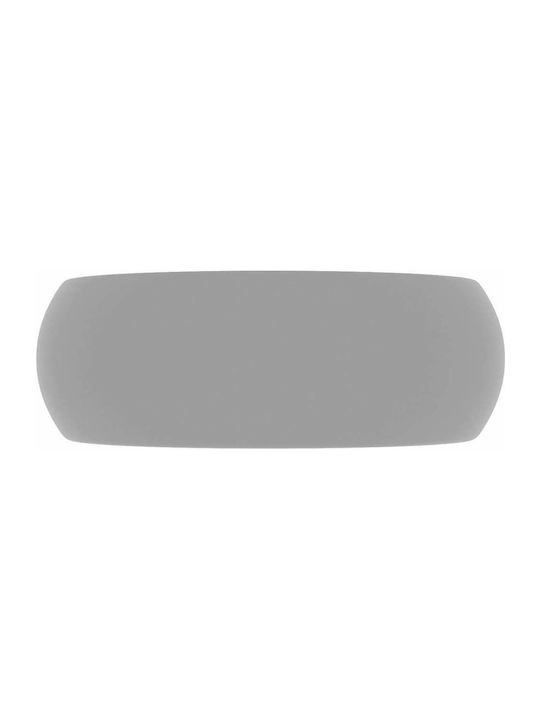 vidaXL Επικαθήμενος Νιπτήρας Κεραμικός 40x40x15cm Γκρι