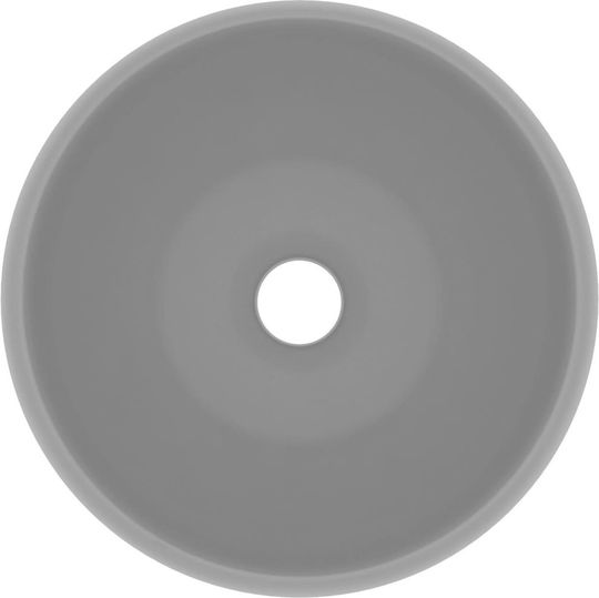 vidaXL Надеждна мивка Керамика 40x40x15см Сив