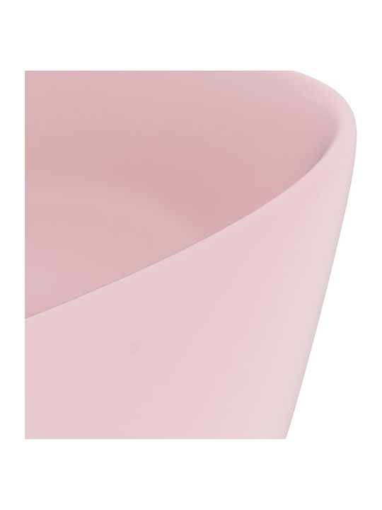 vidaXL Countertop Sink Ceramic 40x40x15cm Pink