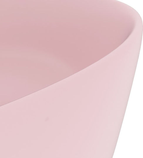 vidaXL Deasupra Blatului Chiuvetă Ceramică 40x40x15cm Roz