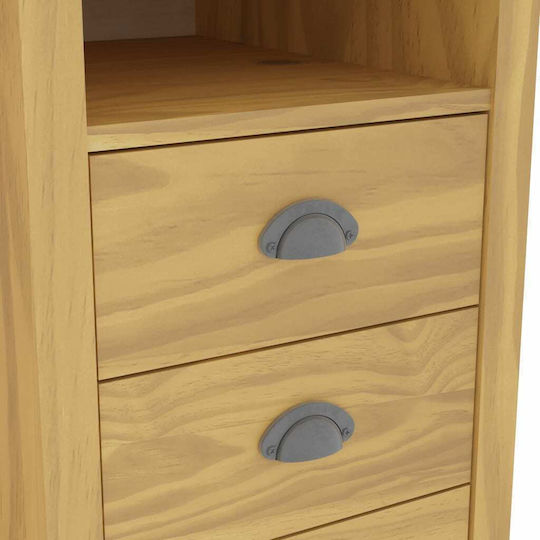 Desk Hill made of Solid Wood Beige 120x50x74cm