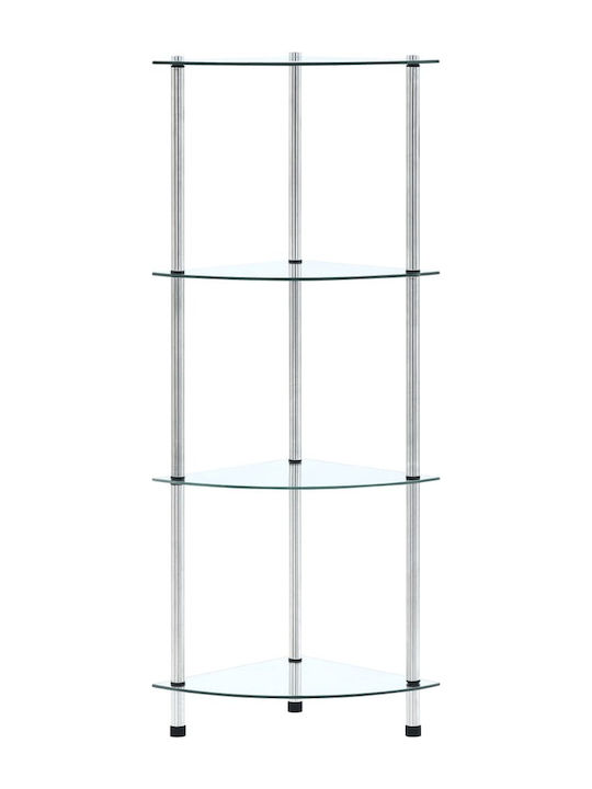 Corner Bookcase Transparent 30x30x100cm