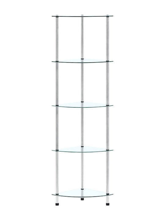 Corner Bookcase Transparent 30x30x130cm