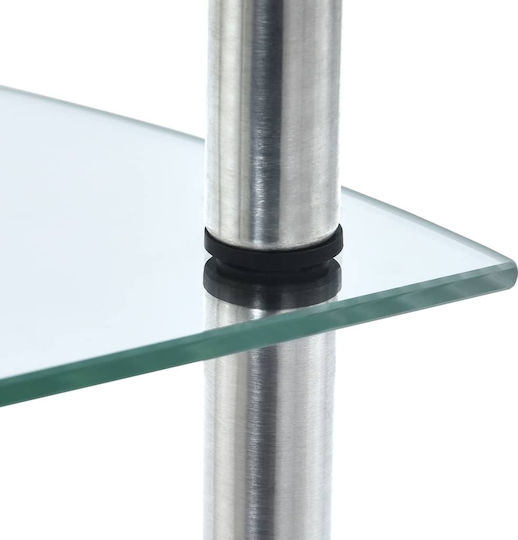 Eckbibliothek Transparent 30x30x130cm