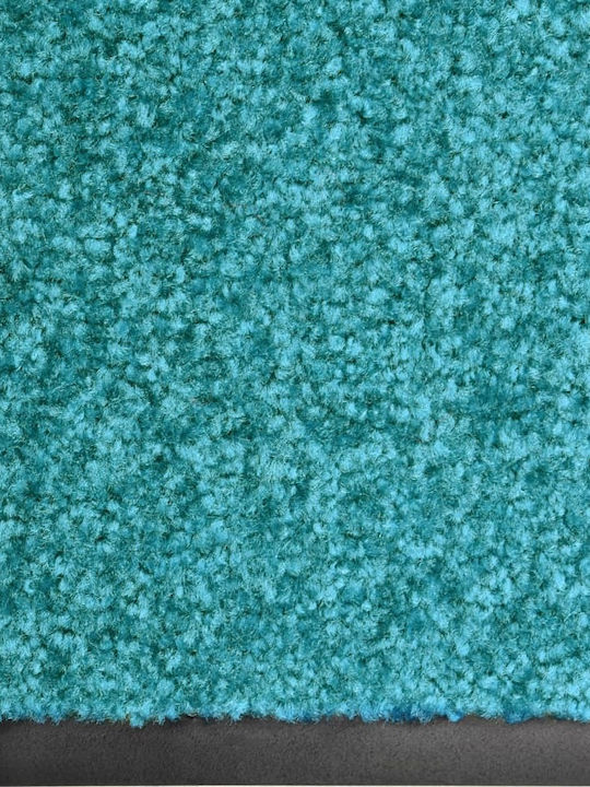 vidaXL Fußmatte Teppich mit rutschfester Unterlage Blue 60x90cm
