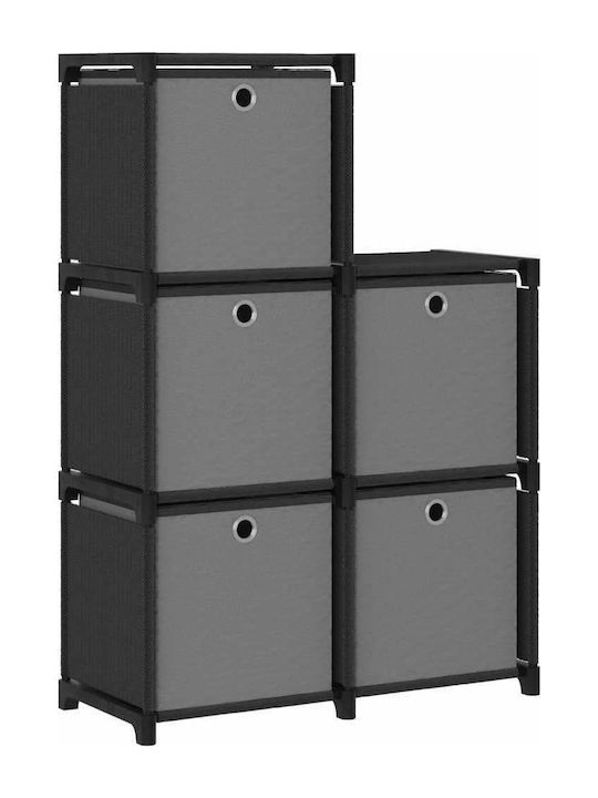 Shelving Unit Floor Black 103x30x72.5cm